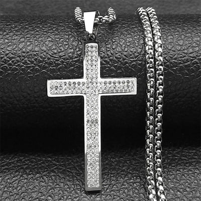 Trendy Cross Rhinestone Pendant